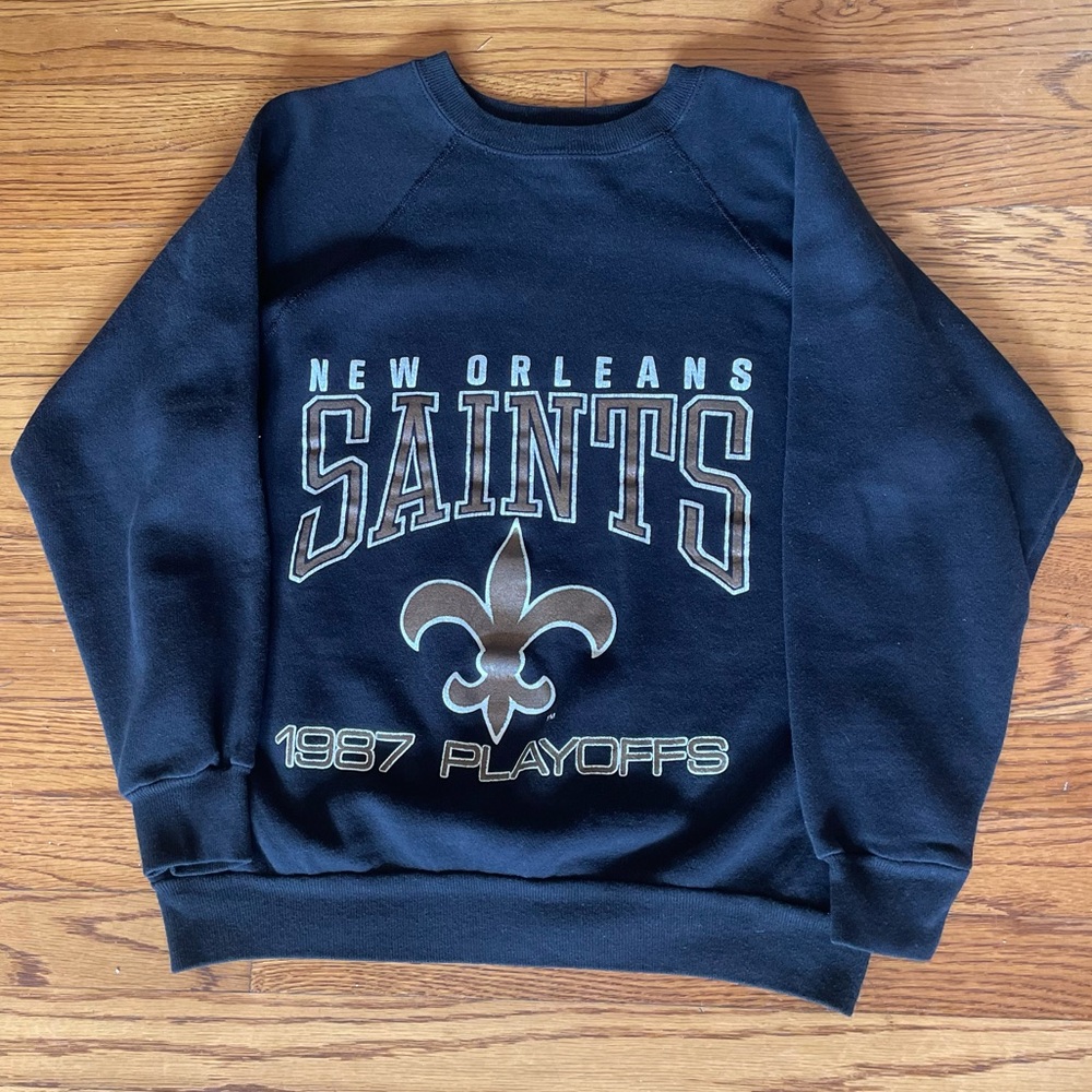 Vintage New Orleans Saints 1987 Playoffs Crewneck Sweatshirt